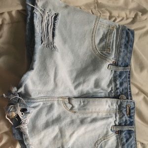 PACSUN high rise denim shorts size 26